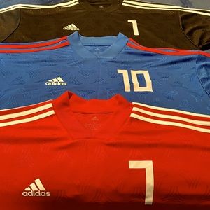 Bundle of 3 Adidas Tango Soccer Jerseys SZ LG NWOT
